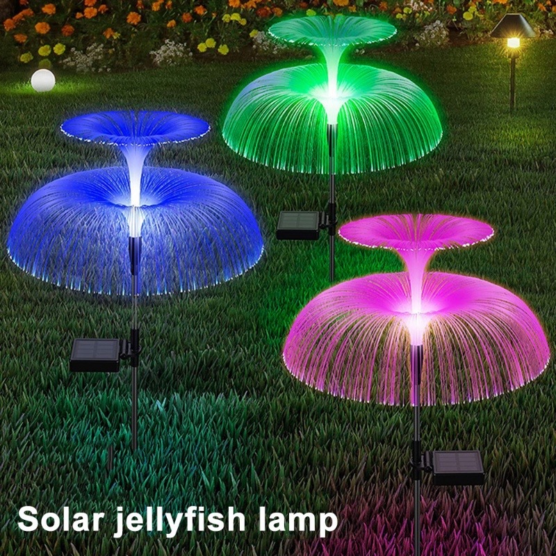 ILIFE Fibra Óptica Painel Solar Jardim Gramado Luz - Pátio Ambiente Decorativo - Célula Solar Ao Ar Livre Tipo Fonte De Luz