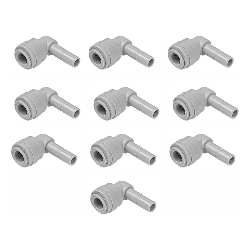 Kit 10 Conexão Rápida Cotovelo Pino 3/8 X Tubo 3/8 - Dmfit