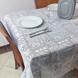 Toalha de Mesa Quadrada Em Renda 4 6 e 8 Lugares Cozinha Organização