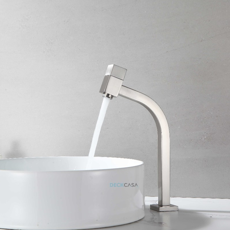 Torneira Link 45º Quadrada Luxo Alta Banheiro Lavabo Escovada Cromada Preta Dourada em Oferta na Shopee