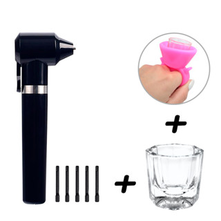 Kit Mixer Misturador Mini Mix Agitador Pigmentos Henna Tatuagem Microblading + Dappen + Suporte