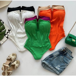 Kit 2 Body Feminino Decote V aro Bori Tomara Que Caia verão