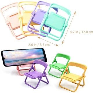 Kit Suporte De Celular e Tablet Dobrável Em Formato de Mini Cadeira Multifuncional em Oferta na Shopee