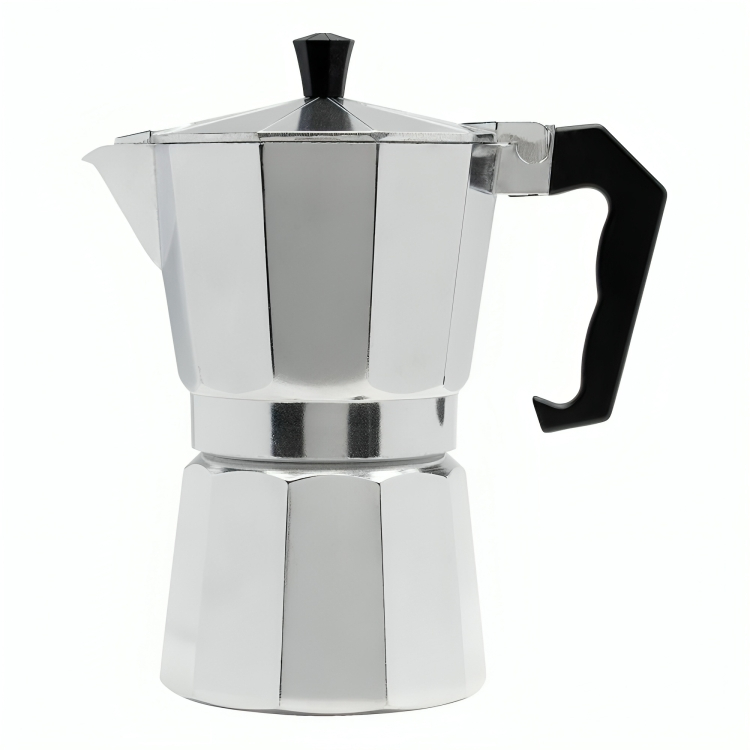 Imagem Cafeteira Italiana De fogão Expresso Em Alumínio Para 3, 6 e 9 Xícaras