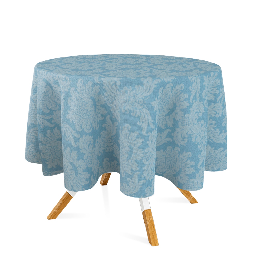 Toalha de Mesa Jacquard Medalhão Redonda 1,40m Diâmetro em Oferta na Shopee