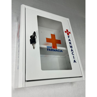 Armário Primeiro Socorros Em Aço - Farmácinha - Porta medicamentos- Mini Farmácia - Porta remédio