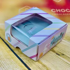 5~25 Caixas Ovo de Páscoa 50g c/ Visor Páscoa Colorida I 4726 (PASCOA IDEIA OUTLET) OFERTA