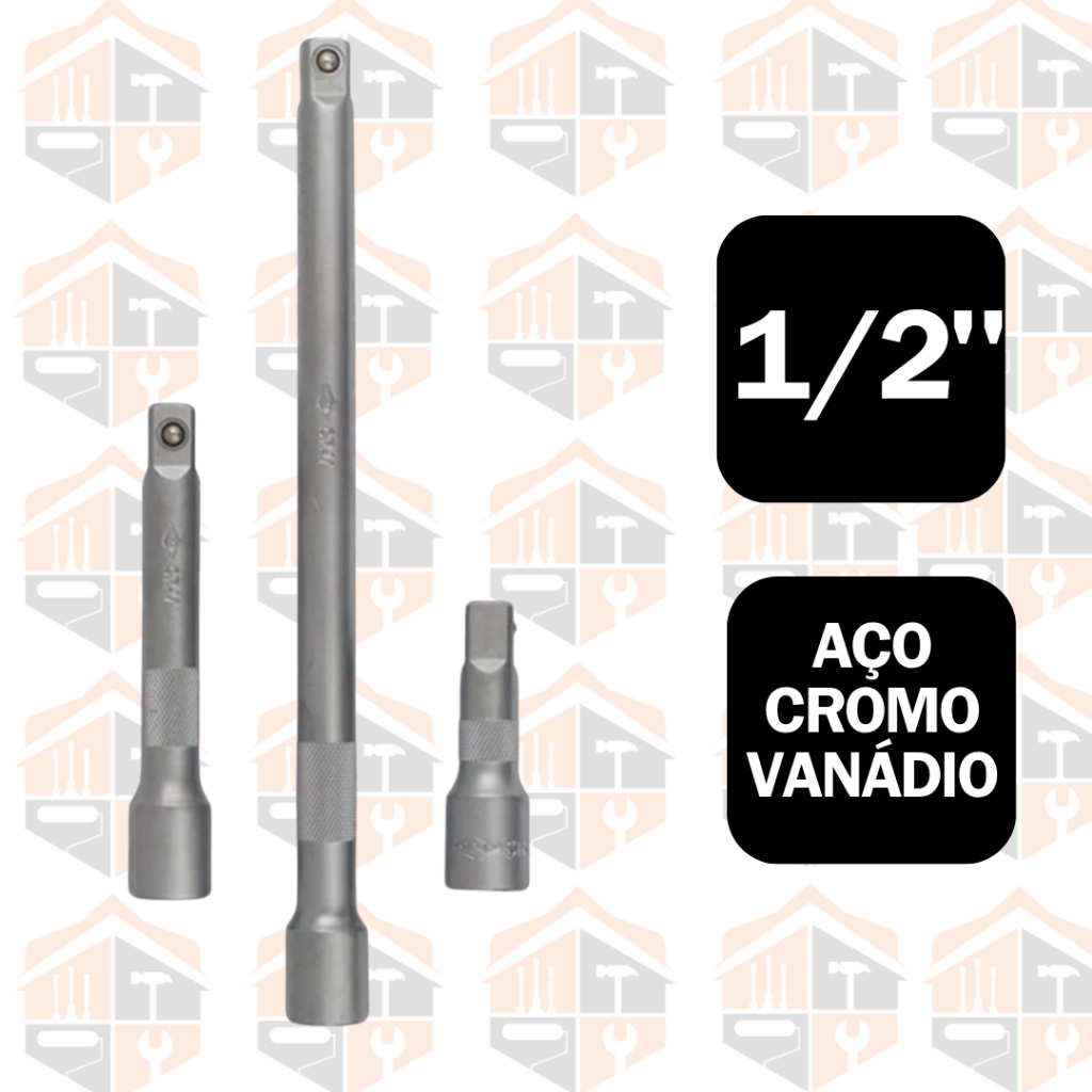 Chave Extensão Alongador Extensor Para Soquete Chave Catraca 1/2 Polegada