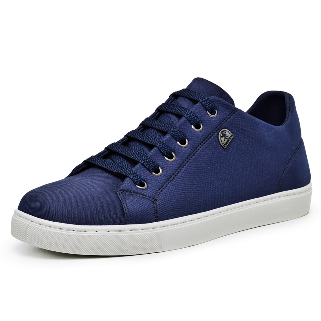 Tênis Polo Fran Azul Casual Masculino Básico Leve Sapatênis London - Men Shoes