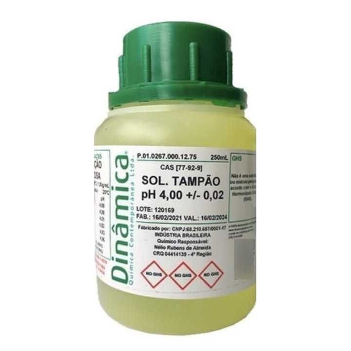 Solução Phmetro Ph 4.0 Tampão Calibrador Teste Ph