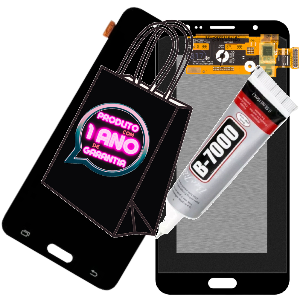 Tela Frontal Touch Display Compatível Com Galaxy J701 J7 Neo + Lcd Premium + Cola!