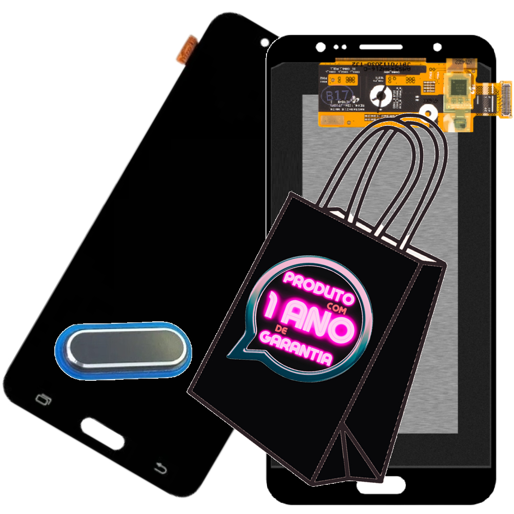 Tela Frontal Touch Display Compatível Com Galaxy J701 J7 Neo + Lcd Premium + Botão Home!