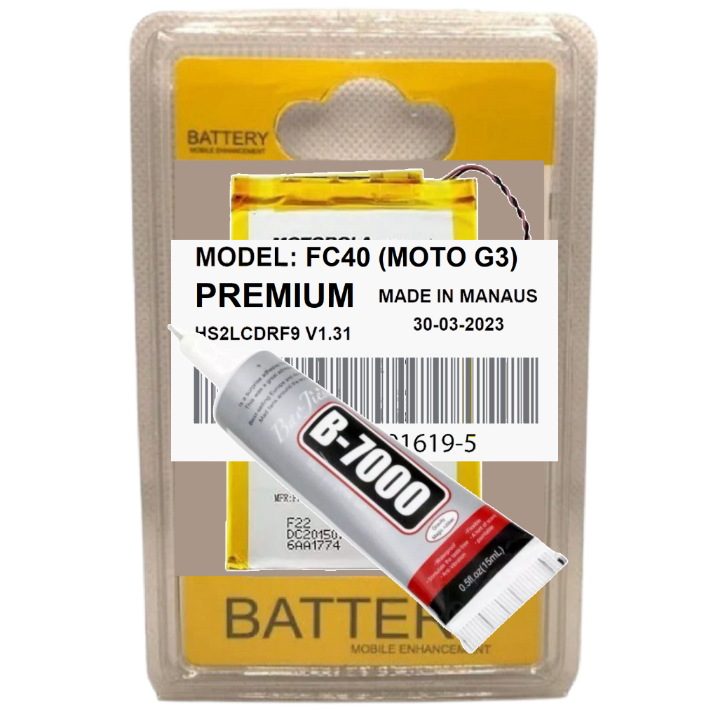 Battria de Alta Capacidade Compatível Moto G3 Xt1543 Xt1544 Xt1550 + Cola + Longa Duração!