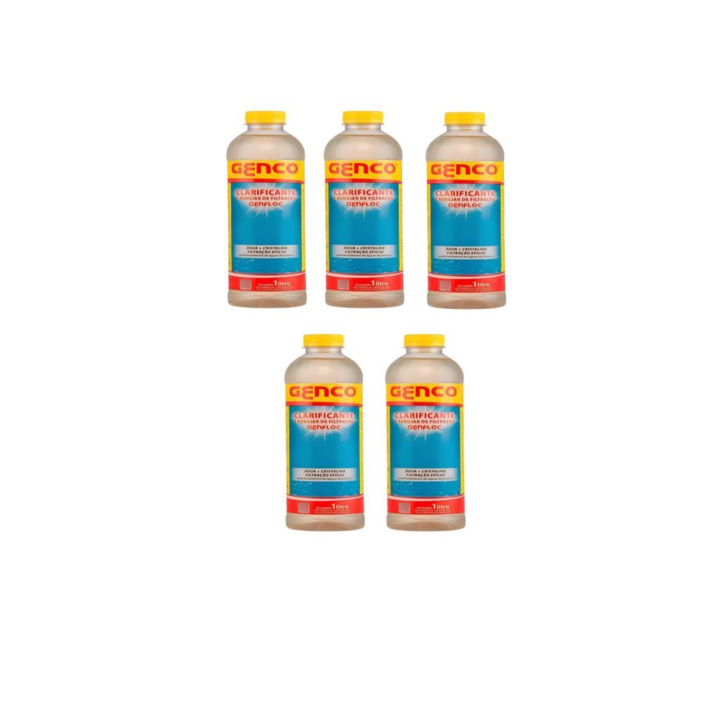 Kit 5 Genfloc Clarificante 1 Litro - Genco