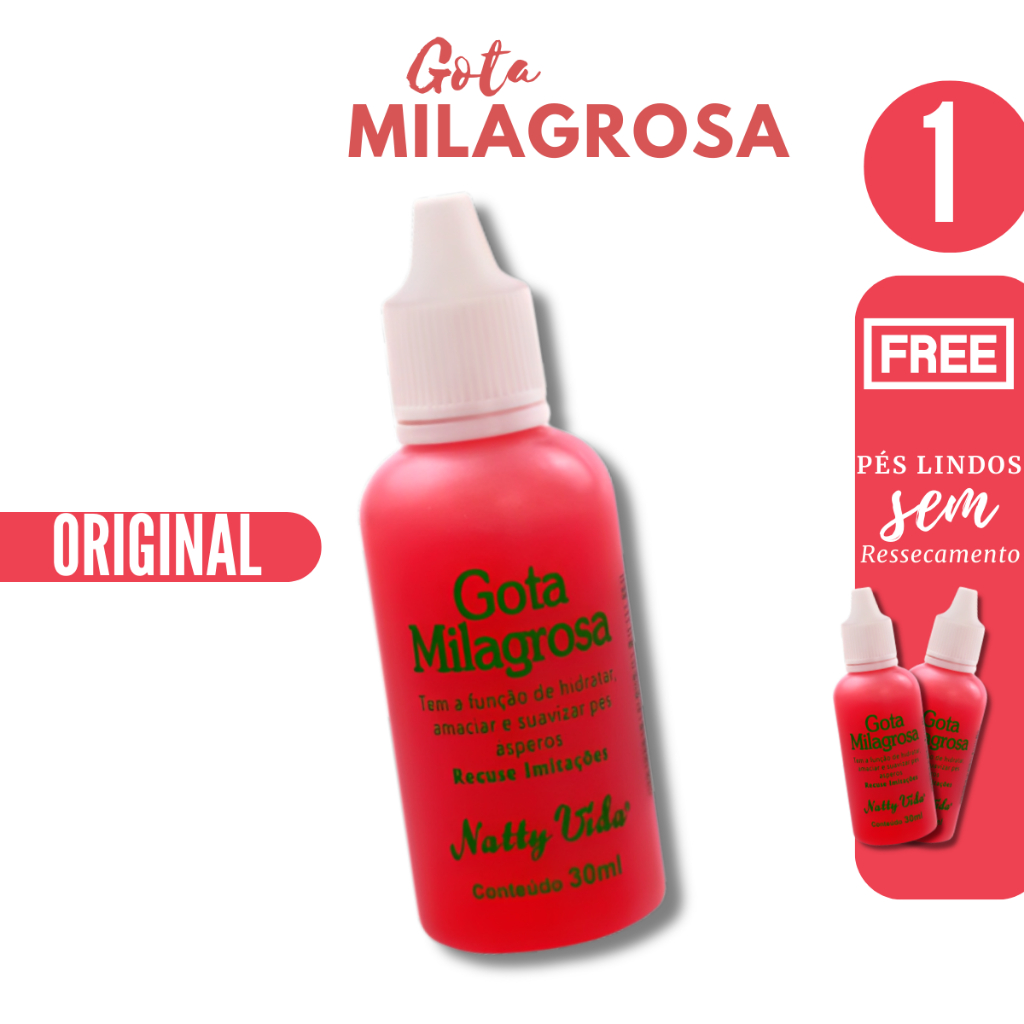 Gota Milagrosa Para os Pés Original COMBATE RACHADURA Natty Vida 30ml