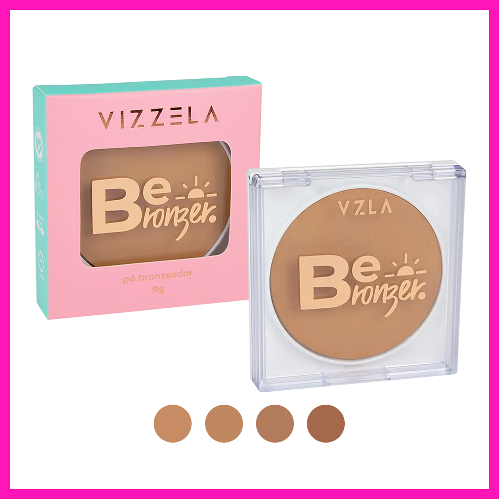 Vizzela Be Bronzer Pó Iluminador 9g (01 Sunshine, 02 Sunny, 03 Sunrise, 04 Sunset) em Oferta na Shopee