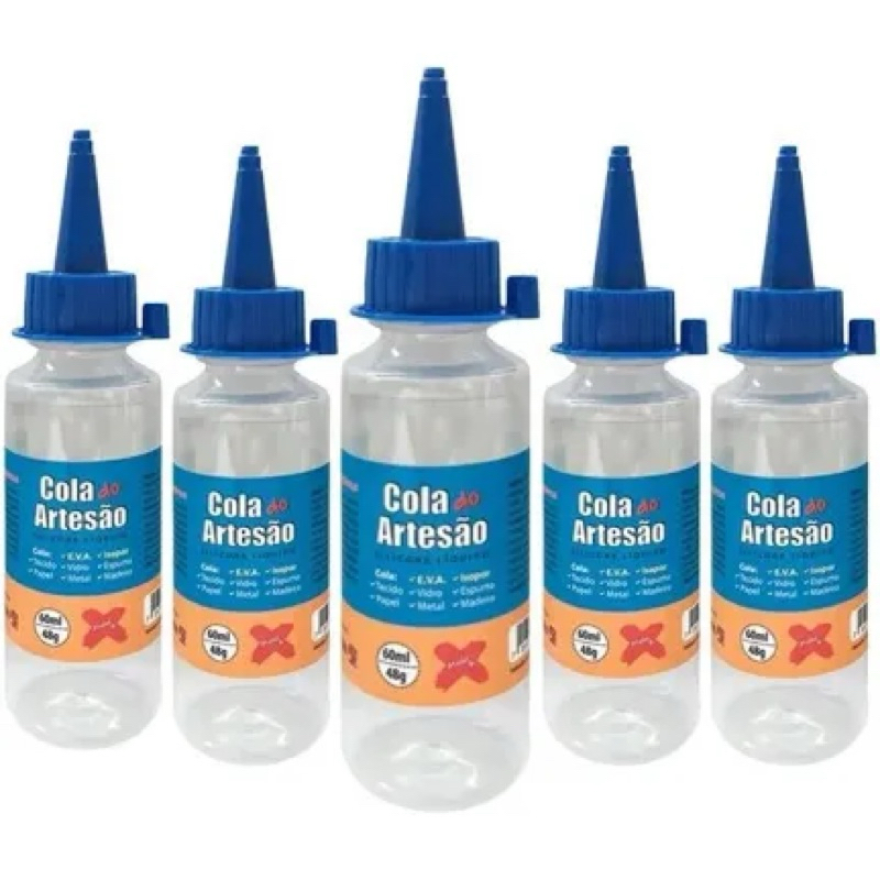 COLA DO ARTESÃO / COLA DE SILICONE 60ML C/5