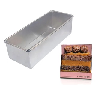 Forma Retangular Pão de Forma / Forma Bolo 30x10x10 Slice Cake Sem Tampa Alumínio em Oferta na Shopee