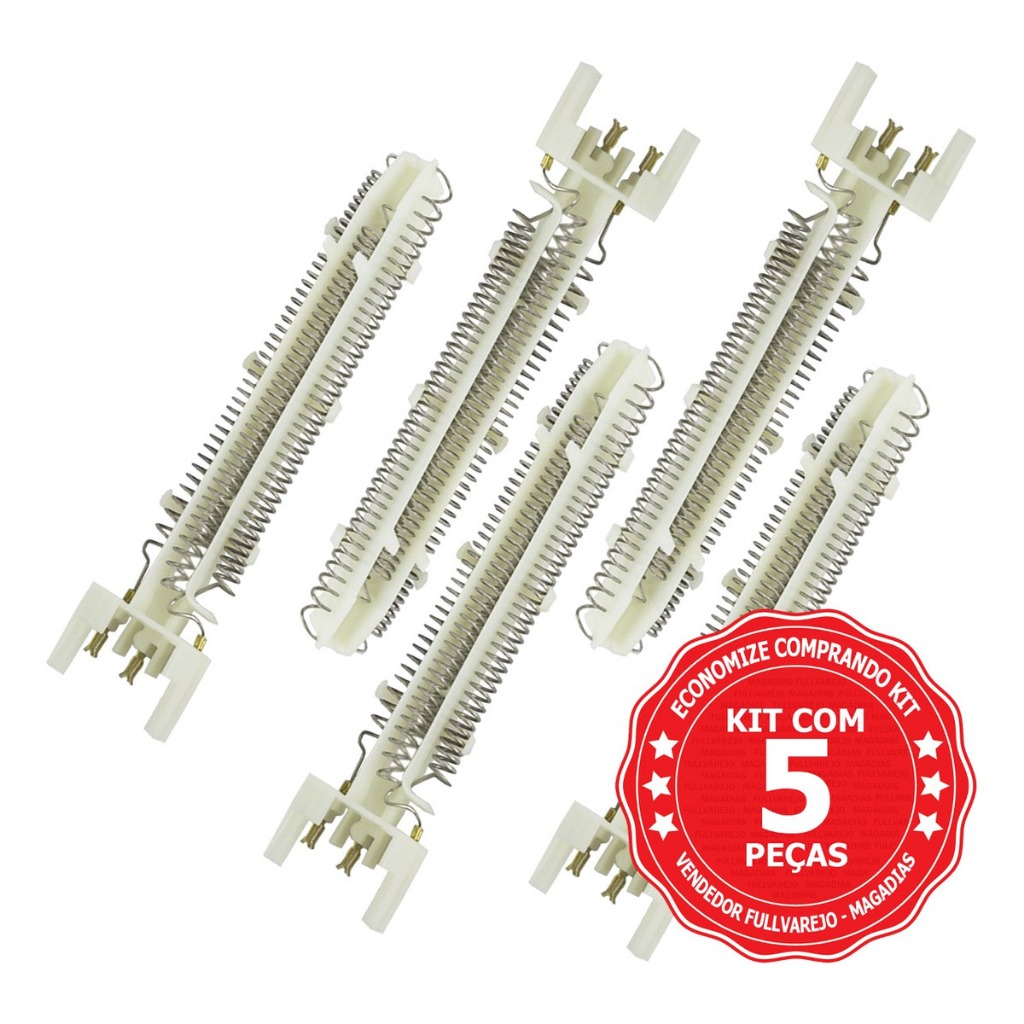 Kit 5 Resistência Ducha Advanced / Top Jet Turbo 7500w 220v