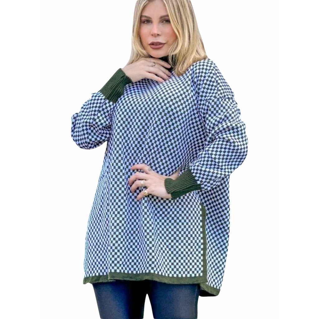 Kimono Poncho Pala em Tricô Lindo Lançamento Moda Feminina
