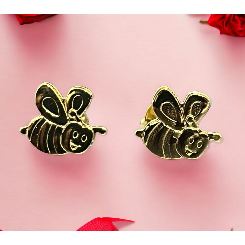 Brinco abelinha banhado a ouro 18k