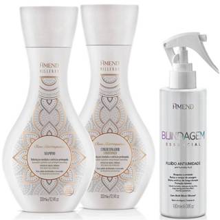 Amend Kit Milenar Óleos Marroquinos Com - 2 Produtos + Fluido Blindagem Essencial 180ml em Oferta na Shopee
