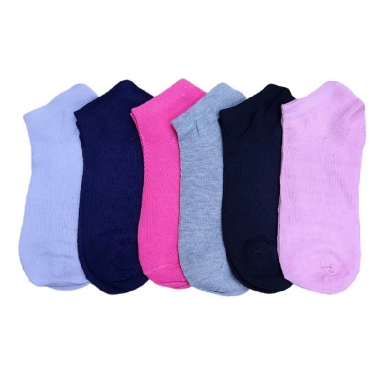 Kit Até 24 Pares de Meia Soquete Feminina Lisa Cano Curto 35-40 em Oferta na Shopee
