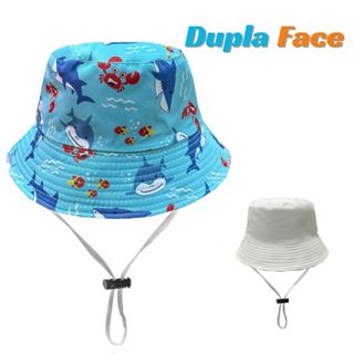 Chapéu Bucket Bebê Infantil Com Proteção Solar UV 50 Cordinha E Regulagem Aba reta cap Gorro Touca