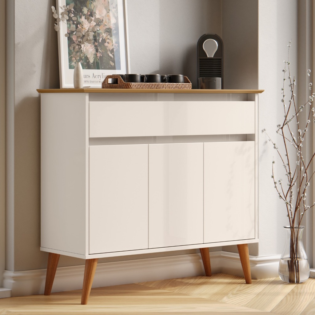 Aparador Balcão Buffet Zeus com Gavetas Retro Varias Cores