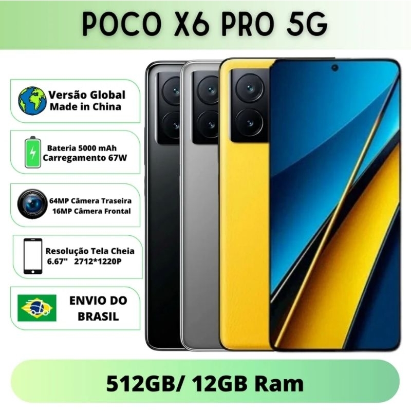 Celular Xiaomi Poco X6 Pro 8RAM 256GB