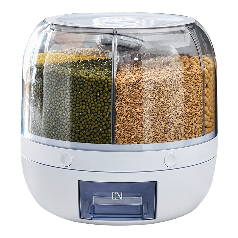 Dispenser Porta Grãos E Cereais Arroz Giratório 6 Em 1 + Nf