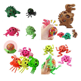 Kit 12 Squishy brinquedos de apertar anti stress Dinossauro/Sereia/Homem aranha/Bola uva/Ursinho/Sapinho/Caranguejo/Tubarão
