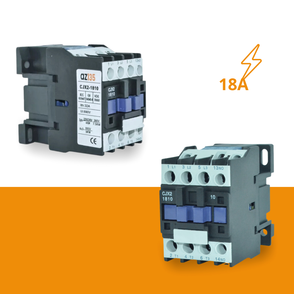 Kit C/10 Chave Contatora Tripolar 18a Lc1 + 1 N/a 220v Tiwa