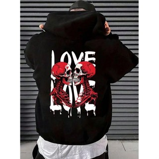 Moletom Masculino Love Love Caveiras Costas Estiloso