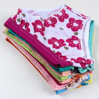 Kit c/ 10 - Calcinha infantil de algodão com cós, estampada em Oferta na Shopee