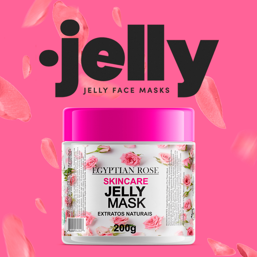 máscara de geléia facial + molde com  rosas selvagem calmante para o rosto rende 14 mask rosto
