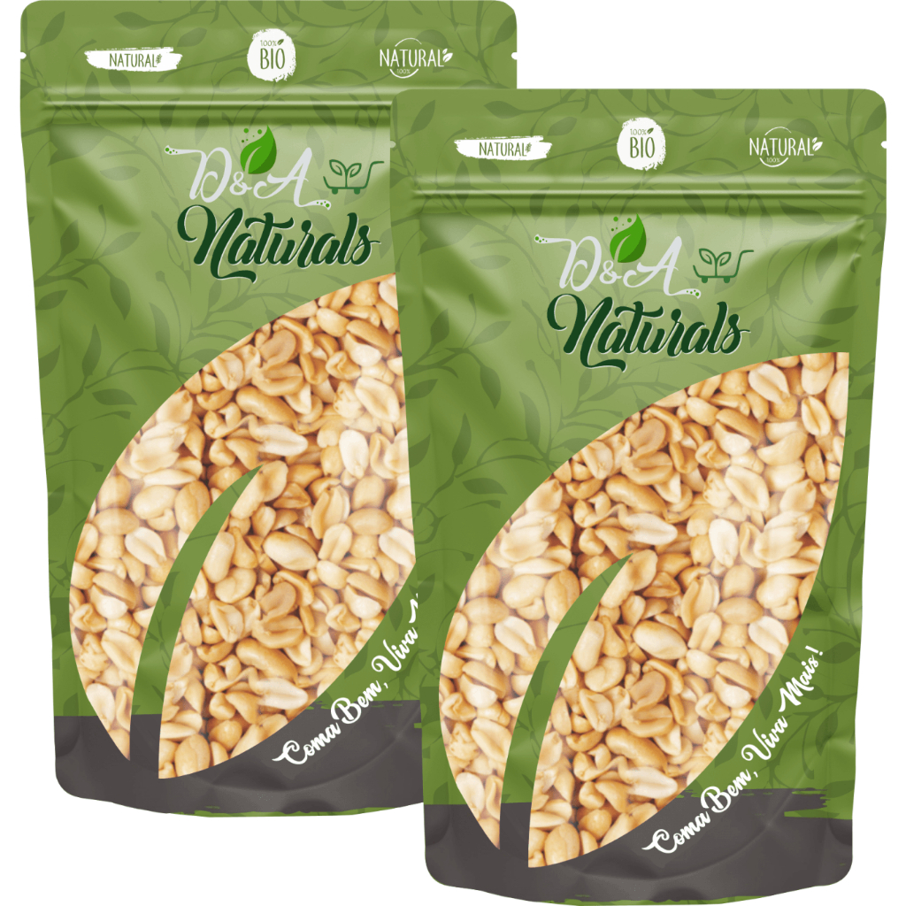 Amendoim Torrado Sem Pele Com Sal ou Sem Sal 2kg D&A Naturals