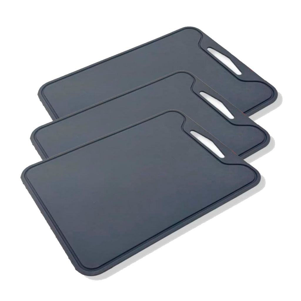 Até 03 Tábuas De Corte Carne Preta Churrasco Cozinha Pvc Colorida Higiênica