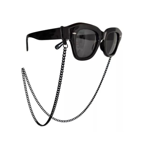 Cordão Corrente de Óculos Preta Fina Salva Óculos Resistente Strap Para Óculos de Grau e Sol