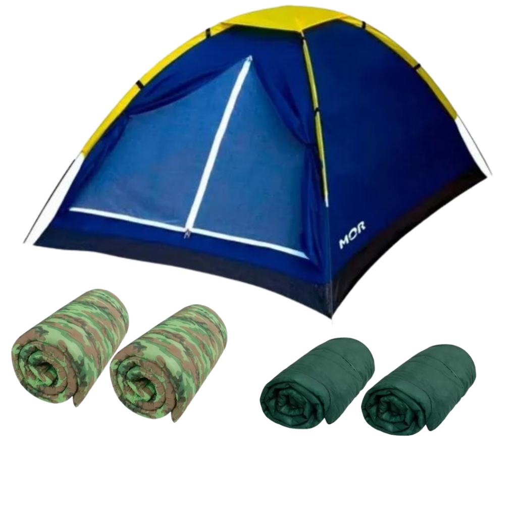 BARRACA IGLU PARA 3 PESSOAS + COLCHONETE + SACO DE DORMIR