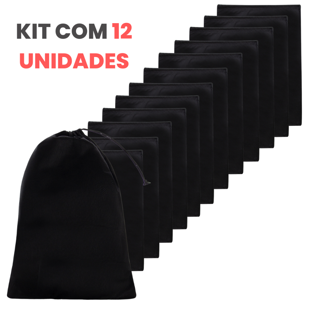 Sacos Para Sapatos De Tnt Sem Visor Kit 12 Un.