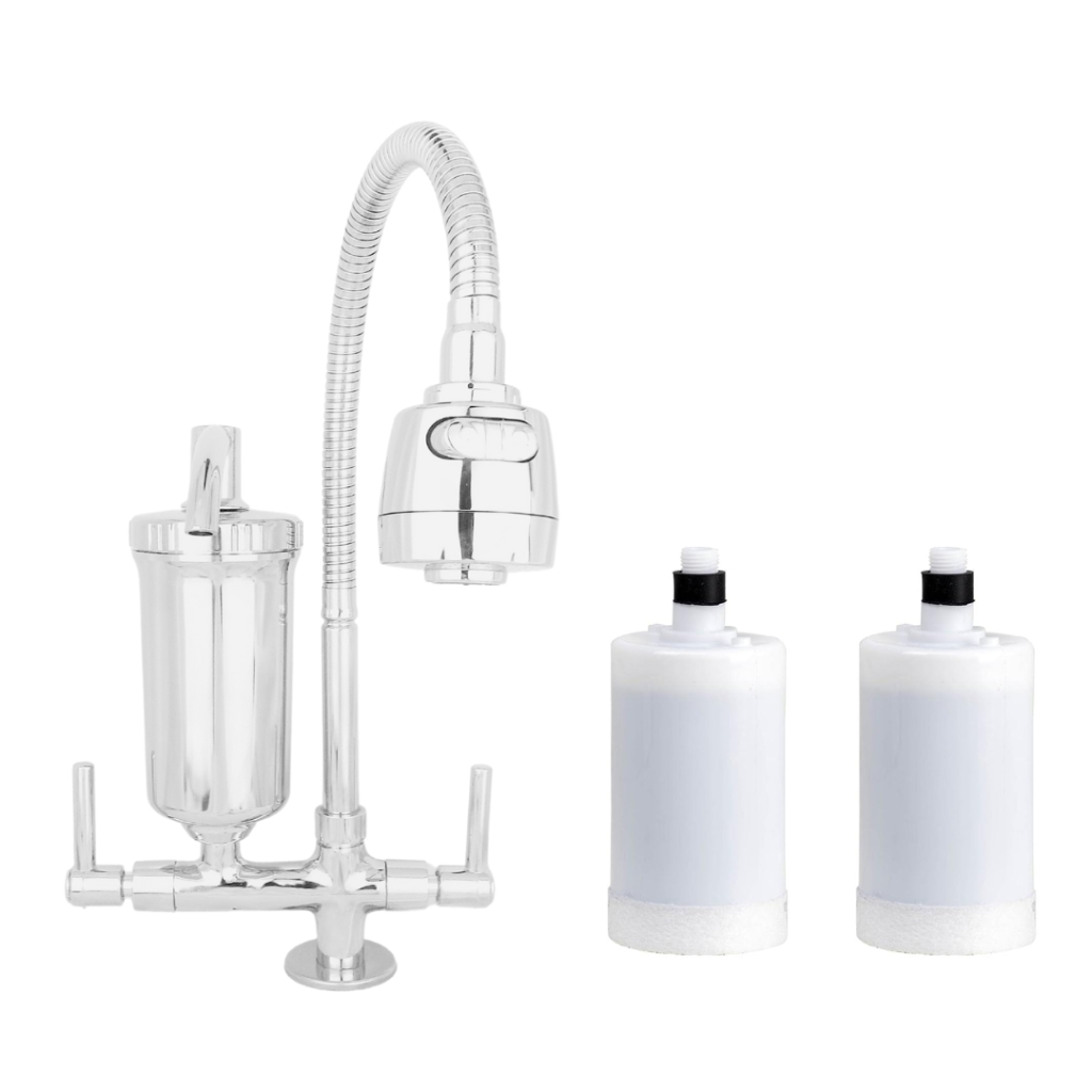 Torneira Gourmet Cozinha Com Filtro Bancada Mesa Pia 1/4 de volta + 02 Refil Extra em Oferta na Shopee