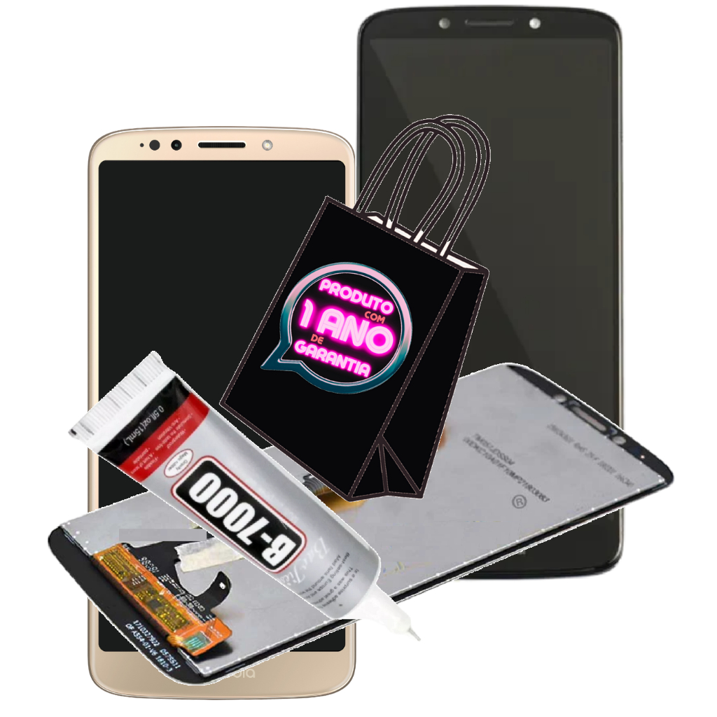 Tela Frontal Touch Display Compatível Moto G6 Play Xt1922 + Lcd Premium Full Hd + Cola!