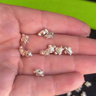 Pingente Mini TARTARUGA Entremeio Miçanga Metal/Liga de Zinco PRATA 5 peças Artesanato Verão Moda Praia Macramé em Oferta na Shopee