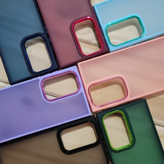Capa Capinha SPACE Series Acrílico Fosca Colorida Anti Impacto com detalhe metalizado Para Redmi 12 / Redmi 12c / Redmi 13c