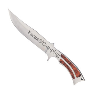 Faca de Cozinha Churrasco Caça Pesca Aço Inox Resistente Afiada Bainha