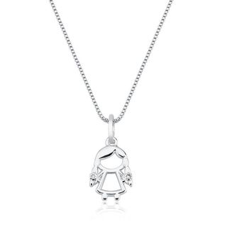 Colar Filha Menina Cravejado Prata 925 em Oferta na Shopee