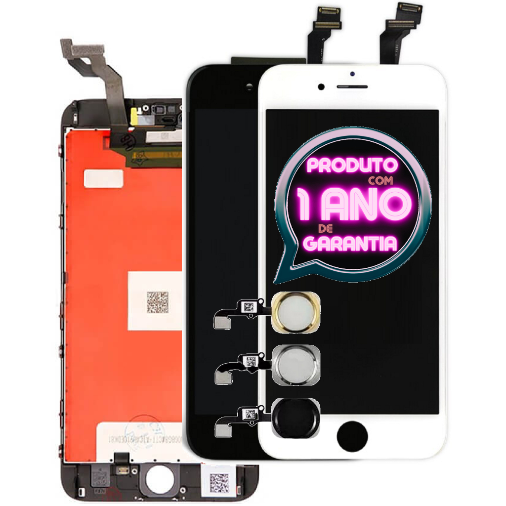 Tela Display Frontal Completa + Com Botão Home Compatível Com iPhone 6s A1633 A1688 em Oferta na Shopee