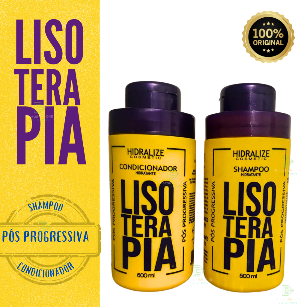 Kit Shampoo e Condicionador  Pós Progressiva lisoterapia Liso Extremo 1L .