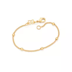 Pulseira Infantil Rommanel Bolinha Folheada a ouro 18k Feminina 550104